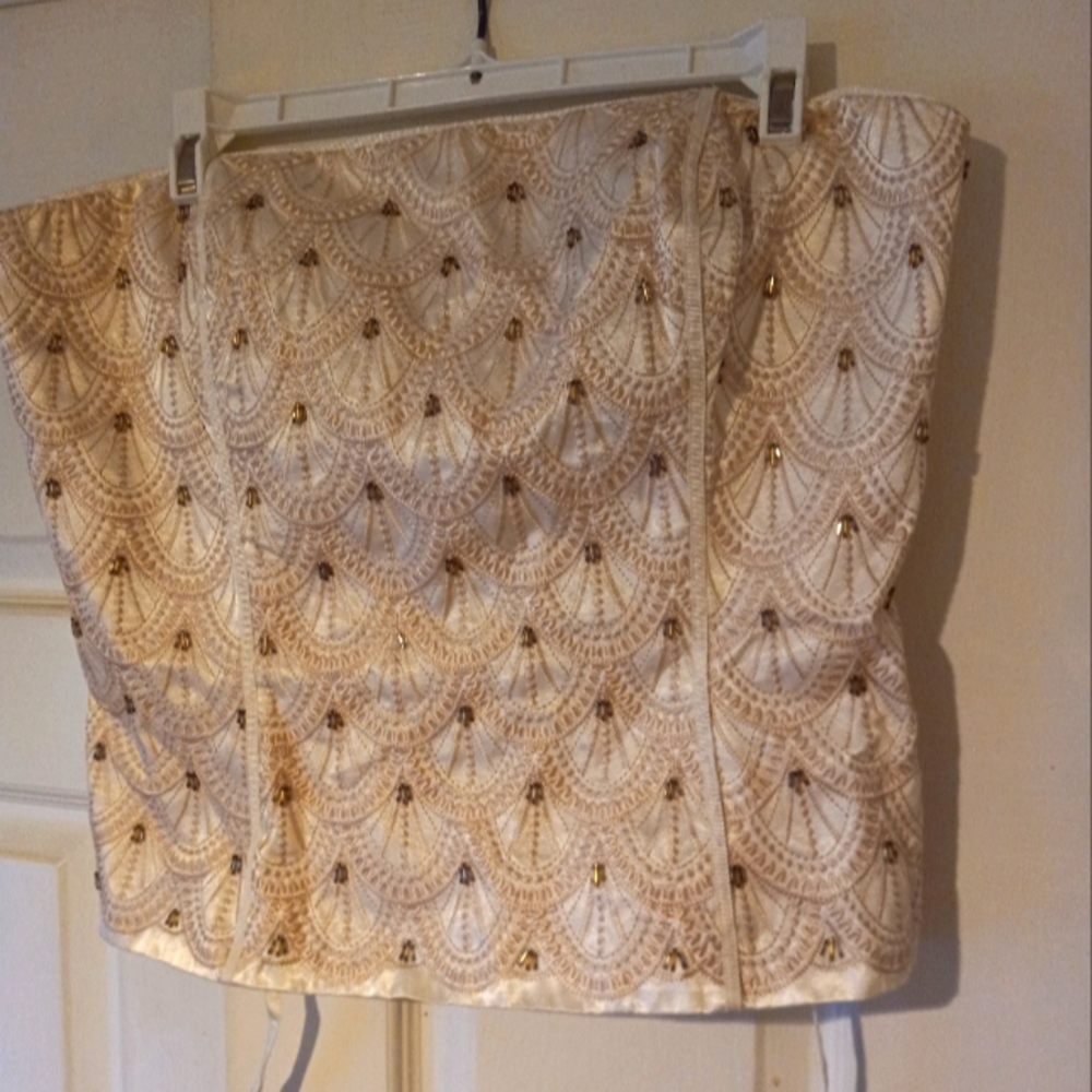 White House Black Market beaded bustier